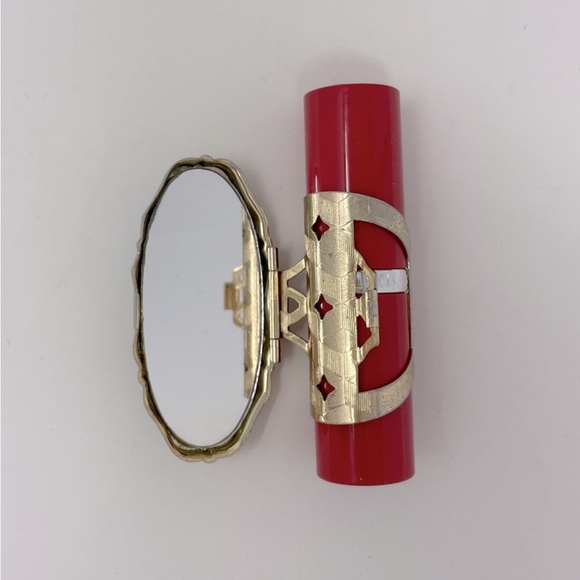 Vintage Lipstick Holder Mirror Compact - Picture 2 of 12